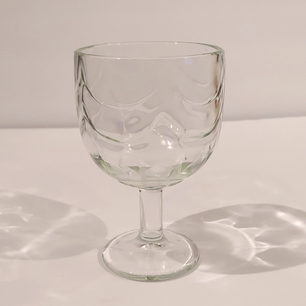 Large Vintage Glass Stemmed Goblet